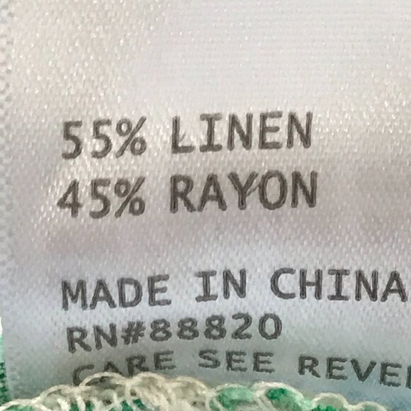 C&C California Maxi Skirt Women M Blue Floral Linen Rayon Skater Stretch Boho - Picture 10 of 11